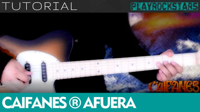 Como tocar AFUERA de caifanes en guitarra - TUTORIAL PLAYROCKSTARZ