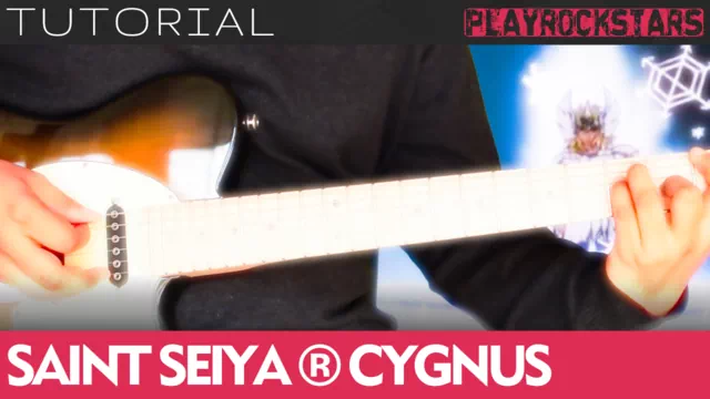 Como tocar CYGNUS WARRIOR OF ICE de saint seiya en guitarra - TUTORIAL PLAYROCKSTARZ