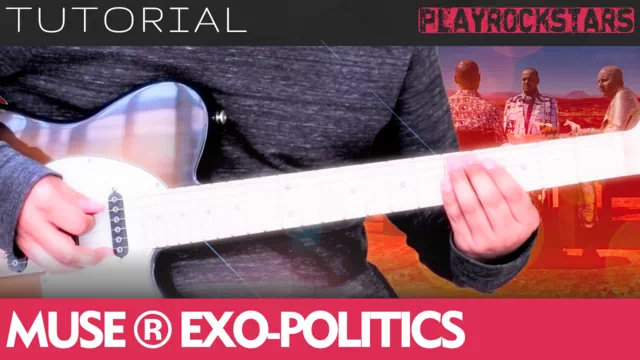 Como tocar EXO-POLITICS de muse en guitarra - TUTORIAL PLAYROCKSTARZ