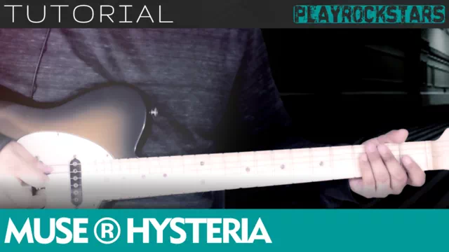 Como tocar HYSTERIA de muse en guitarra - TUTORIAL PLAYROCKSTARZ