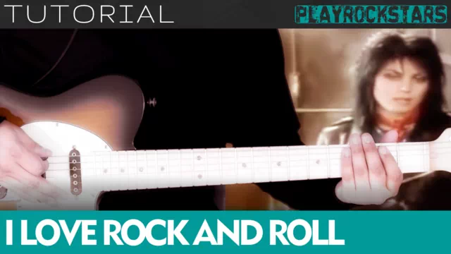 Como tocar I LOVE ROCK AND ROLL de joan jett en guitarra - TUTORIAL PLAYROCKSTARZ