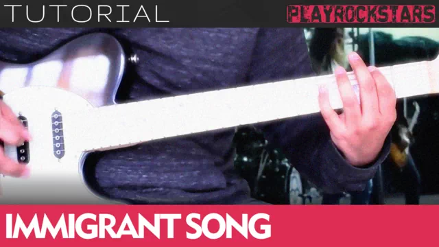 Como tocar IMMIGRANT SONG de led zeppelin en guitarra - TUTORIAL PLAYROCKSTARZ