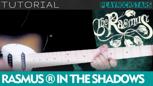 Como tocar IN THE SHADOWS de the rasmus en guitarra - TUTORIAL PLAYROCKSTARZ