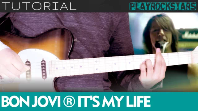 Como tocar ITS MY LIFE de bon jovi en guitarra - TUTORIAL PLAYROCKSTARZ