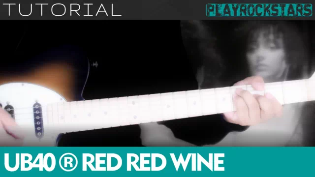 Como tocar RED RED WINE de ub40 en guitarra - TUTORIAL PLAYROCKSTARZ