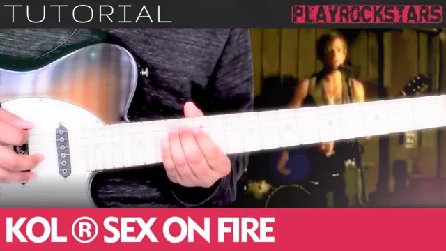 Como tocar SEX ON FIRE de kings of leon en guitarra - TUTORIAL PLAYROCKSTARZ