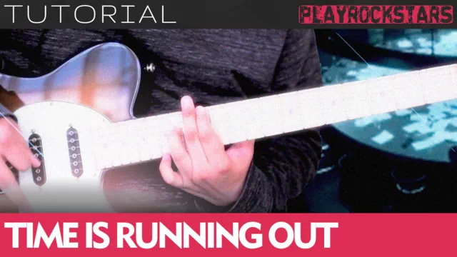 Como tocar TIME IS RUNNING OUT de muse en guitarra - TUTORIAL PLAYROCKSTARZ