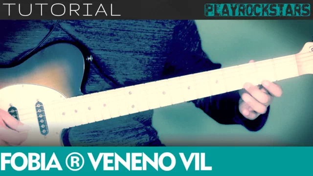 Como tocar VENENO VIL de fobia en guitarra - TUTORIAL PLAYROCKSTARZ