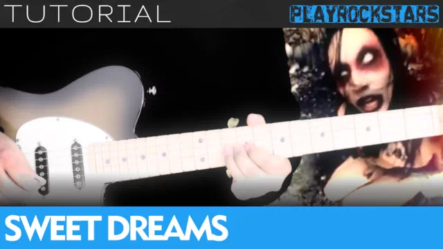 Como tocar SWEET DREAMS de marilyn manson en guitarra - TUTORIAL PLAYROCKSTARZ