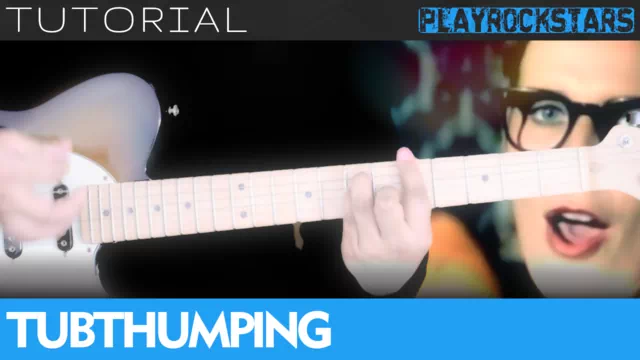 Como tocar TUBTHUMPING de chumbawamba en guitarra - TUTORIAL PLAYROCKSTARZ