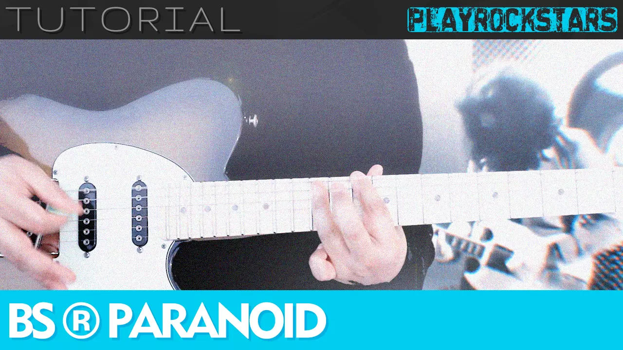 como tocar PARANOID en guitarra - BLACK SABBATH PLAYROCKSTARZ TUTORIAL