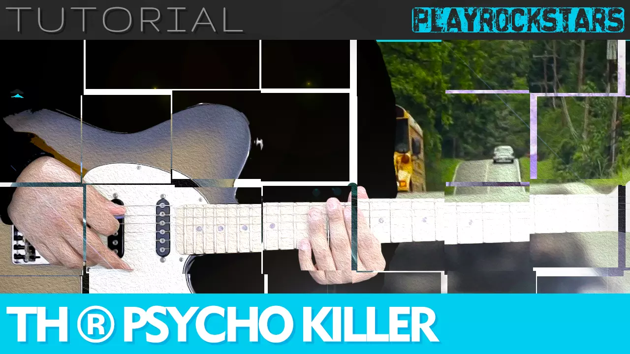 como toccar PSYCHO KILLER en guitarra - Talking Head TUTORIAL PLAYROCKSTARZ